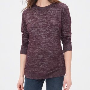 Gap Maternity Softspun Sweatshirt, L, Plum